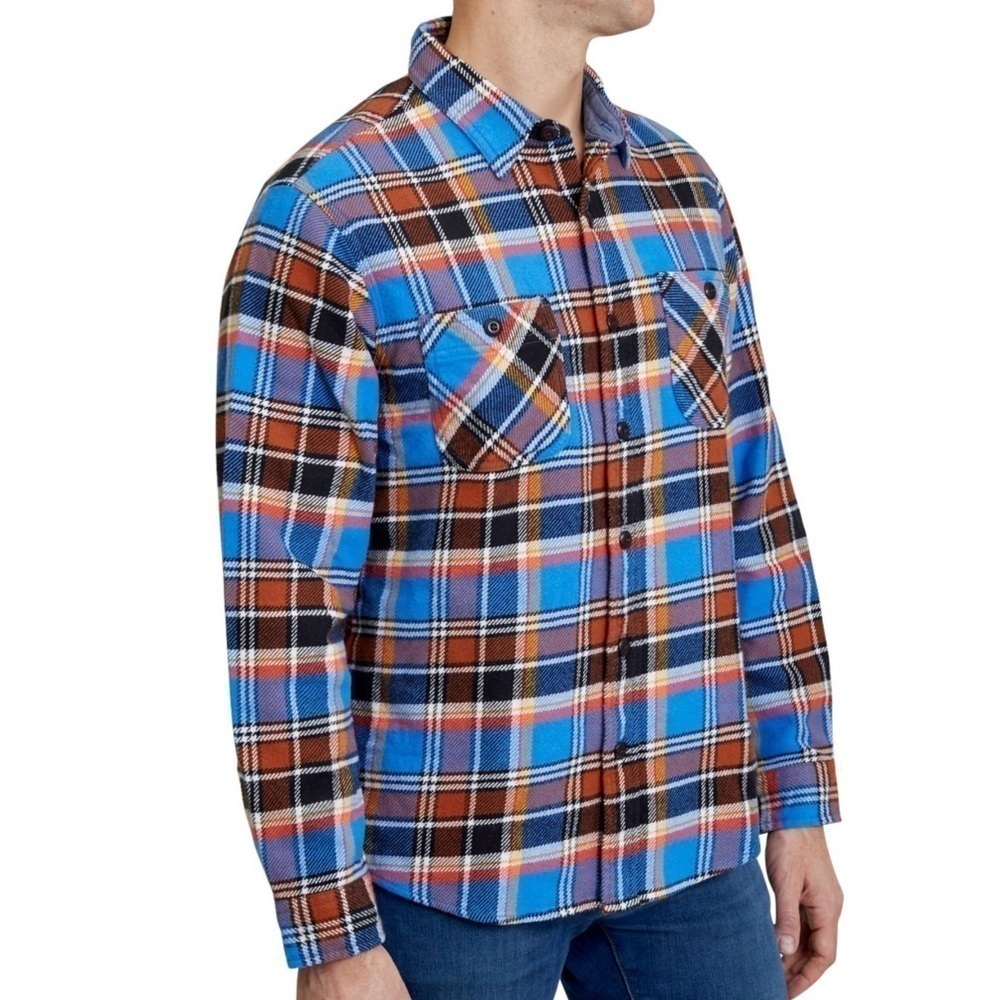 Land’s End Rugged soft brushed Flannel Shirt men’s size large